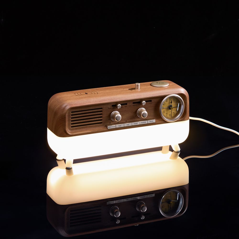 Bluetooth-колонка с беспроводной зарядкой, часами и подсветкой Multiverse, ver.2-4