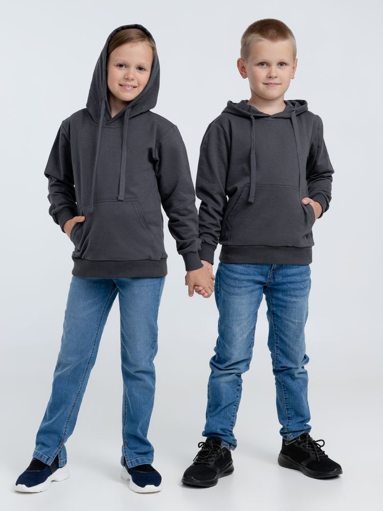 Худи детское Kirenga Kids 2.0, темно-серое (графит)-4