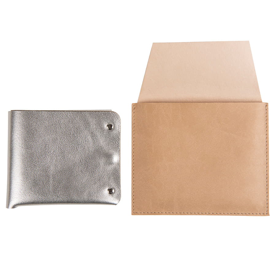 Портмоне кожаное  LOFT SILVER, серебристый-5