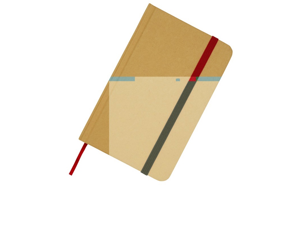 Reed блокнот формата А6 из переработанного материала в твердой обложке с простыми страницами - Зеленый лесной-4