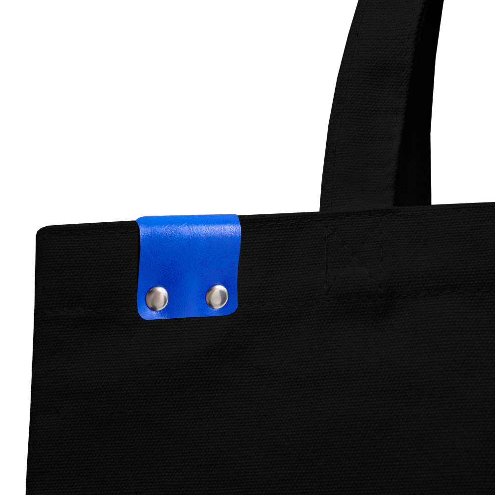 Сумка для покупок IVORY 325 г/м² с PU нашивкой, Синий.-2