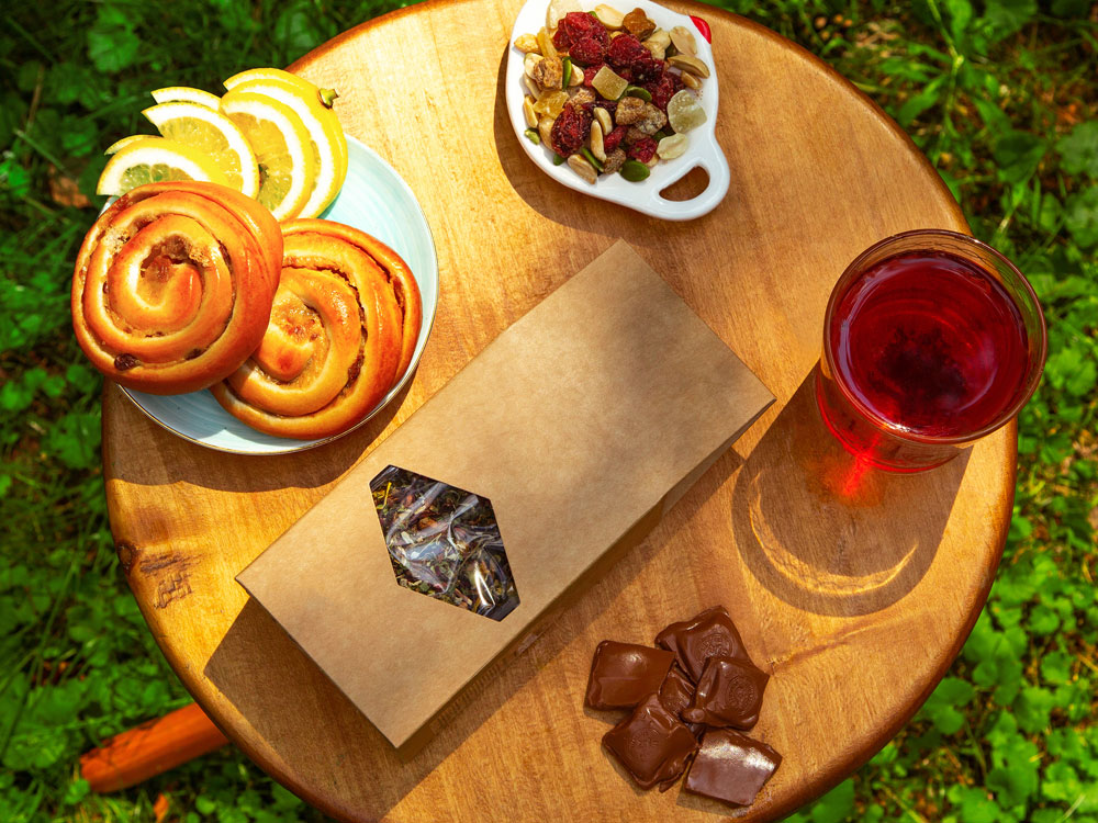 Чай Малина с мятой фруктовый, 70 г. (матовая упаковка)-6