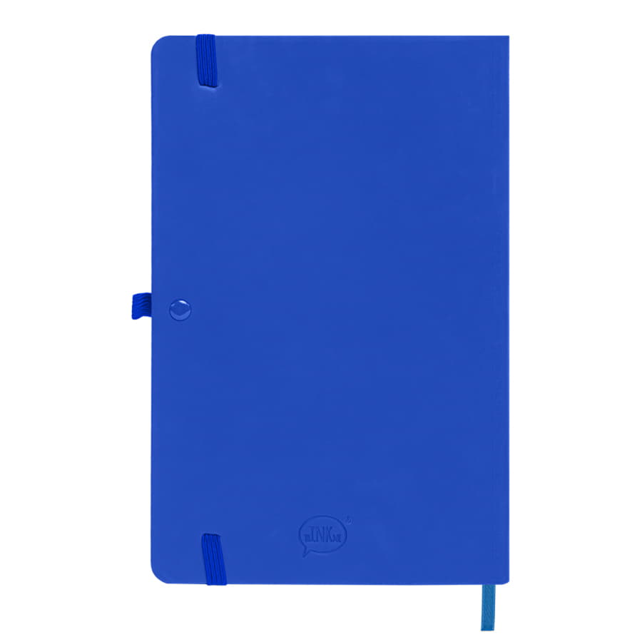 Бизнес-блокнот SILKY, формат А5, в клетку, синий-2