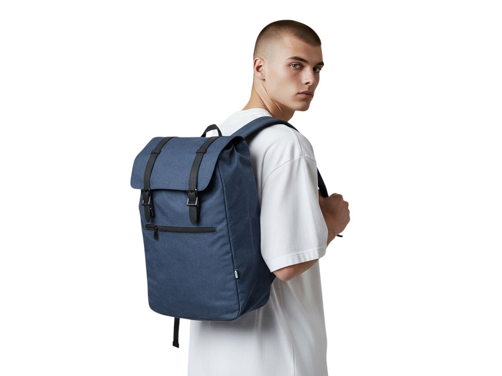 Рюкзак Hello из переработанного пластика, синий-12