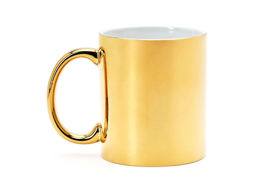Кружка керамическая ZALA 350 мл, золотистый-6
