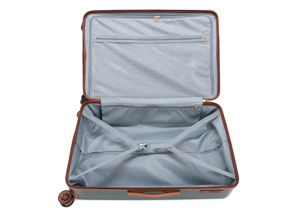 Чемодан BUGATTI Amelia, зеленый, поликарбонат / АБС-пластик, 50х29х76 см, 85 л-1