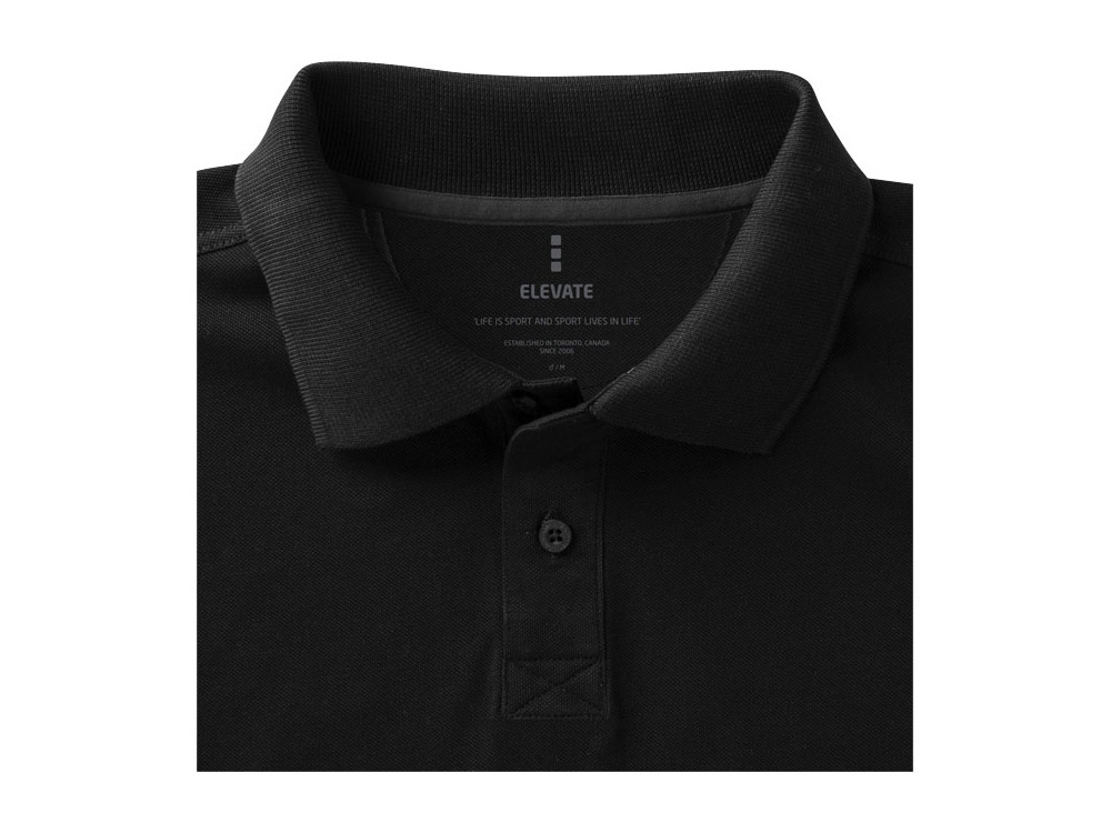 Calgary мужская футболка-поло с коротким рукавом, черный-2