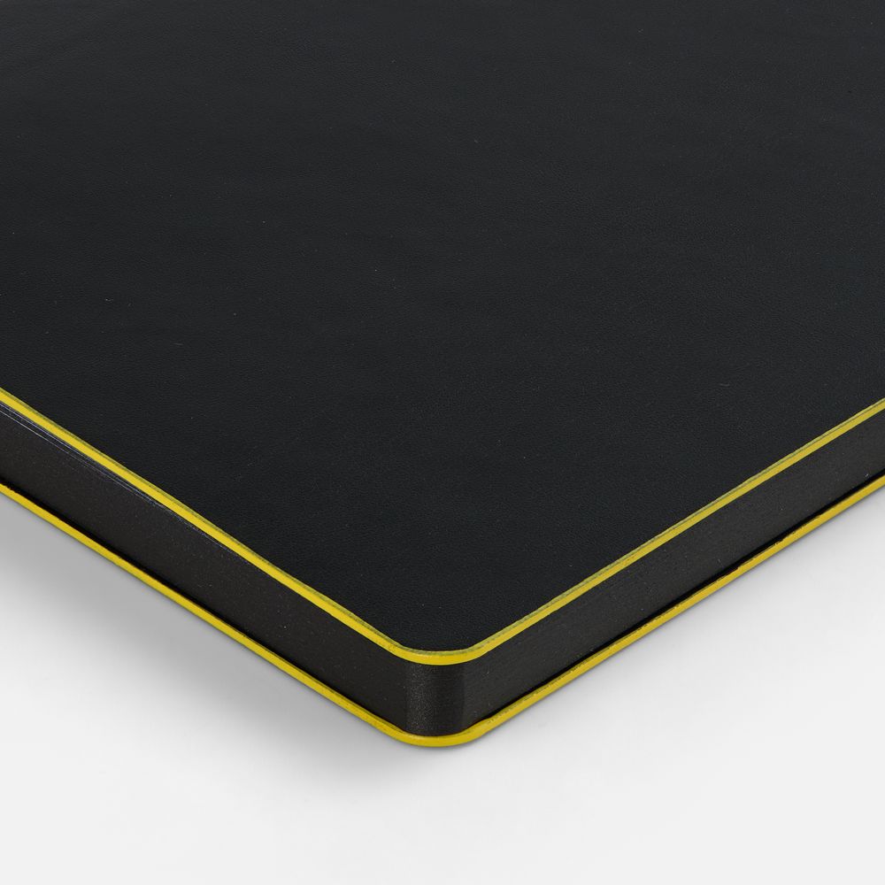 Ежедневник Trait, недатированный, черный с желтым-4