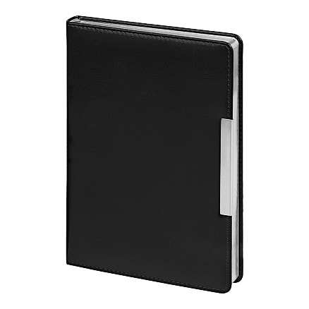 Ежедневник City Moderna Pristine А5, Чёрный/Серебряный-0