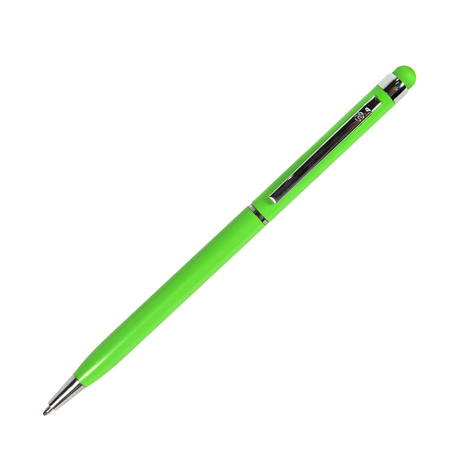 TOUCHWRITER, ручка шариковая со стилусом для сенсорных экранов, светло-зеленый/хром, металл  , светло-зеленый-0
