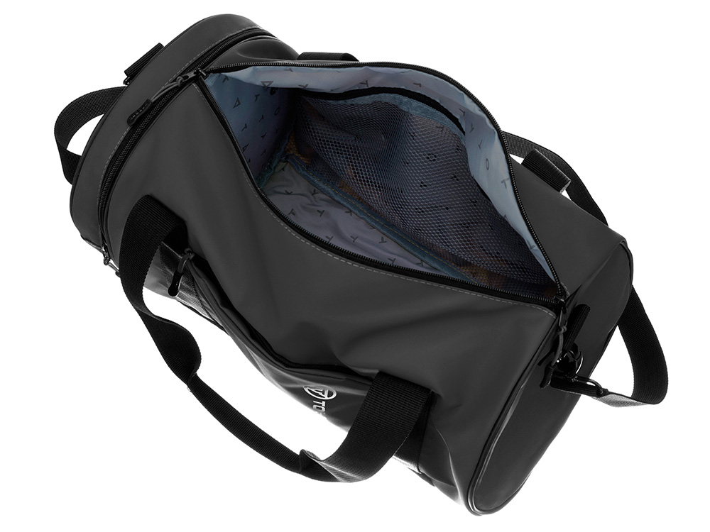 Сумка спортивная TORBER РИТМ, чёрный, полиэстер 900D с PU покрытием, 45 х 25 х 25 см-3