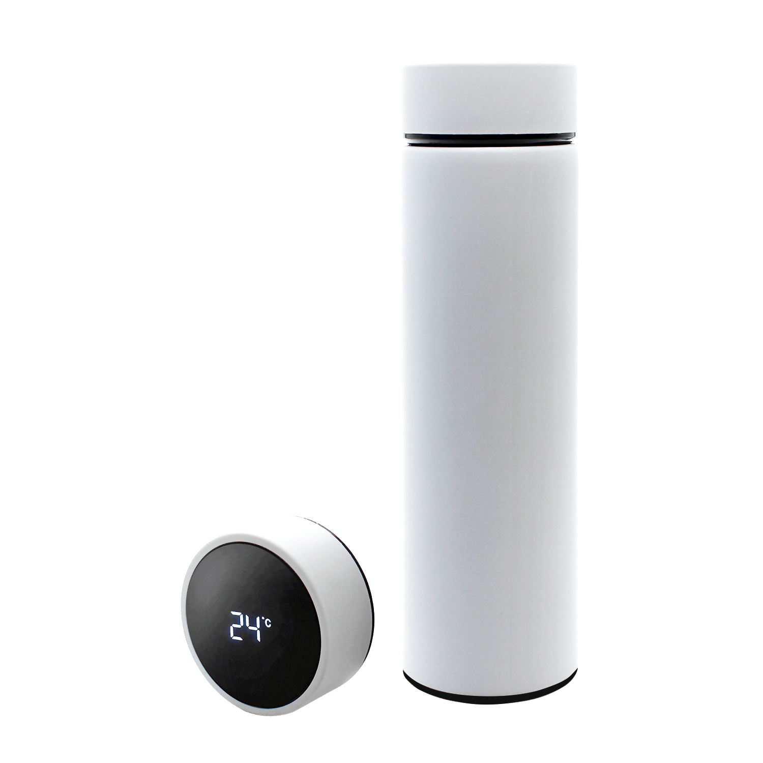 Термос Reactor софт-тач с датчиком температуры (белый)-1