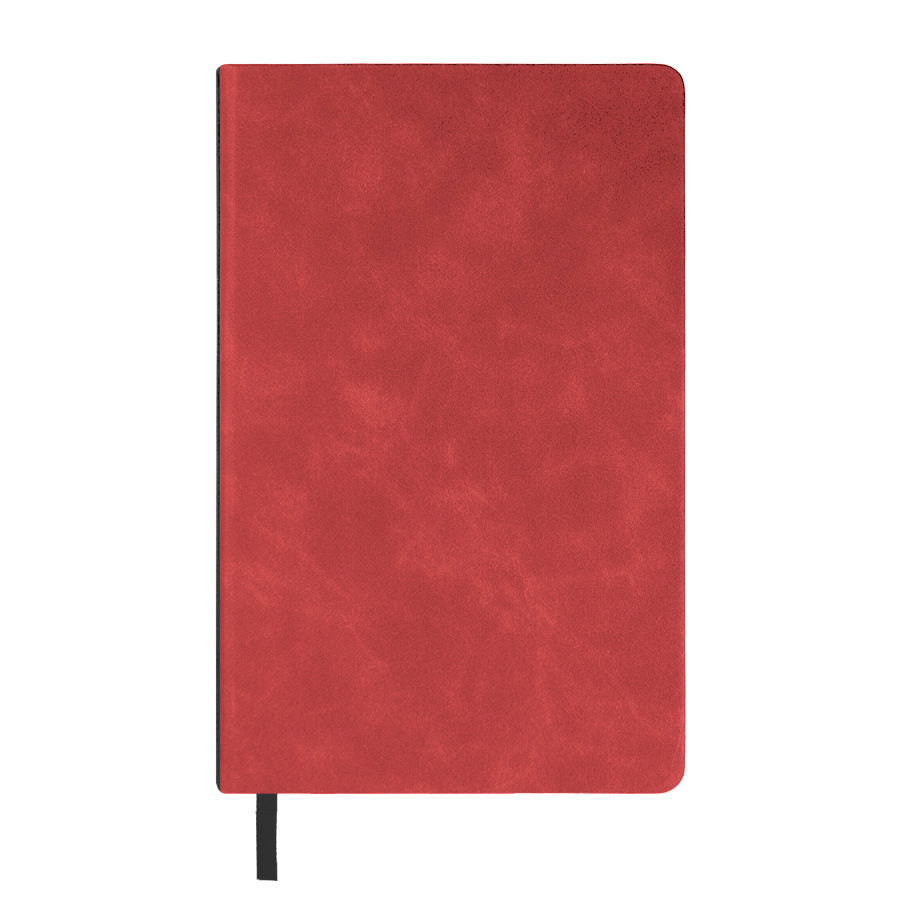 Ежедневник недатированный Muse, красный, А5, с декоративной черной полосой, блок в линейку, красный-2