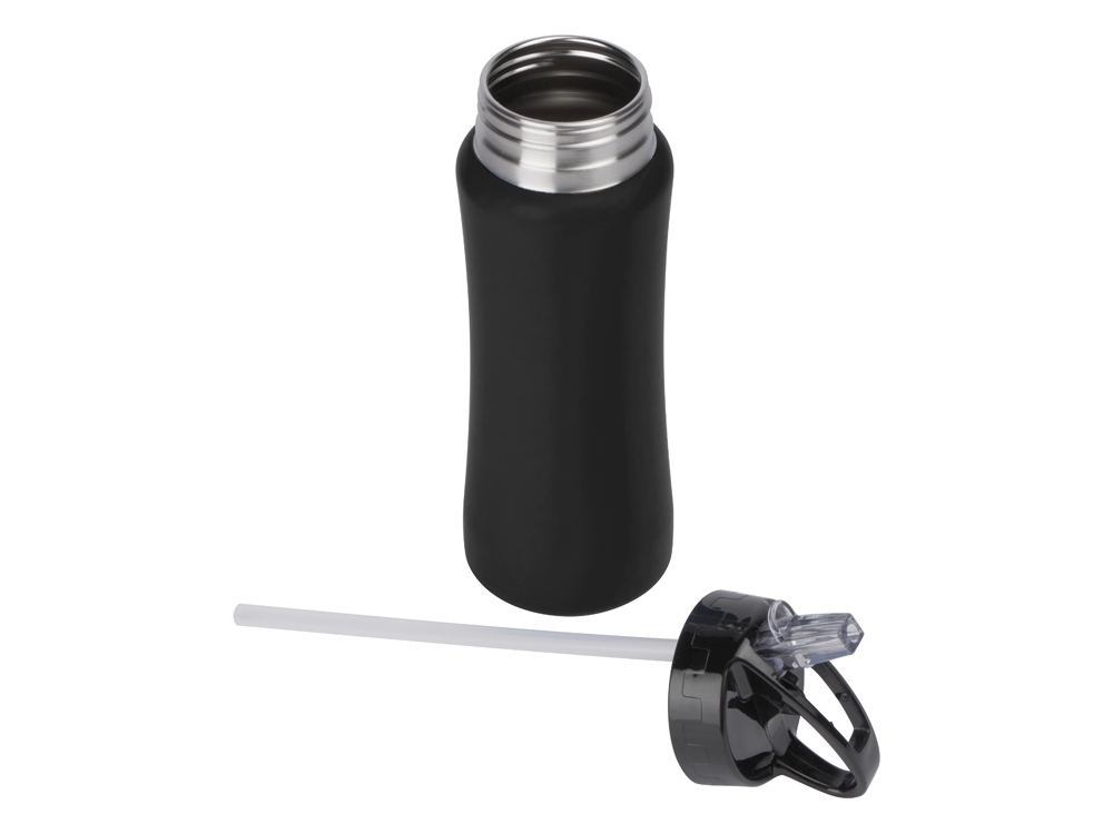 Бутылка для воды Bottle C1, сталь, soft touch, 600 мл, черный-1