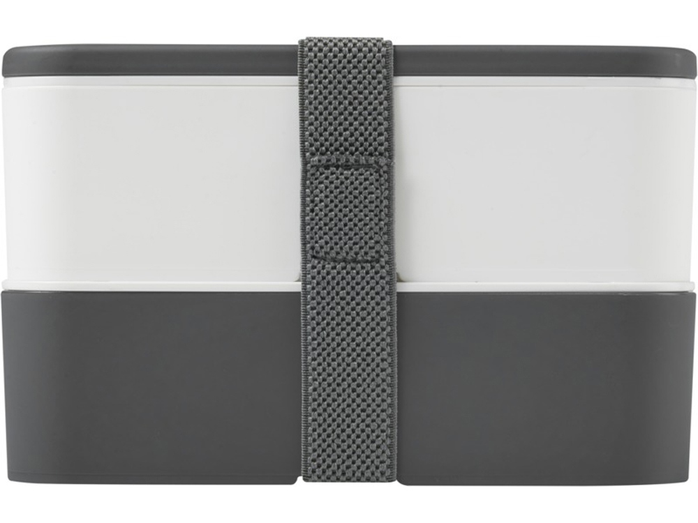 Двухслойный ланчбокс MIYO, серый/белый-2