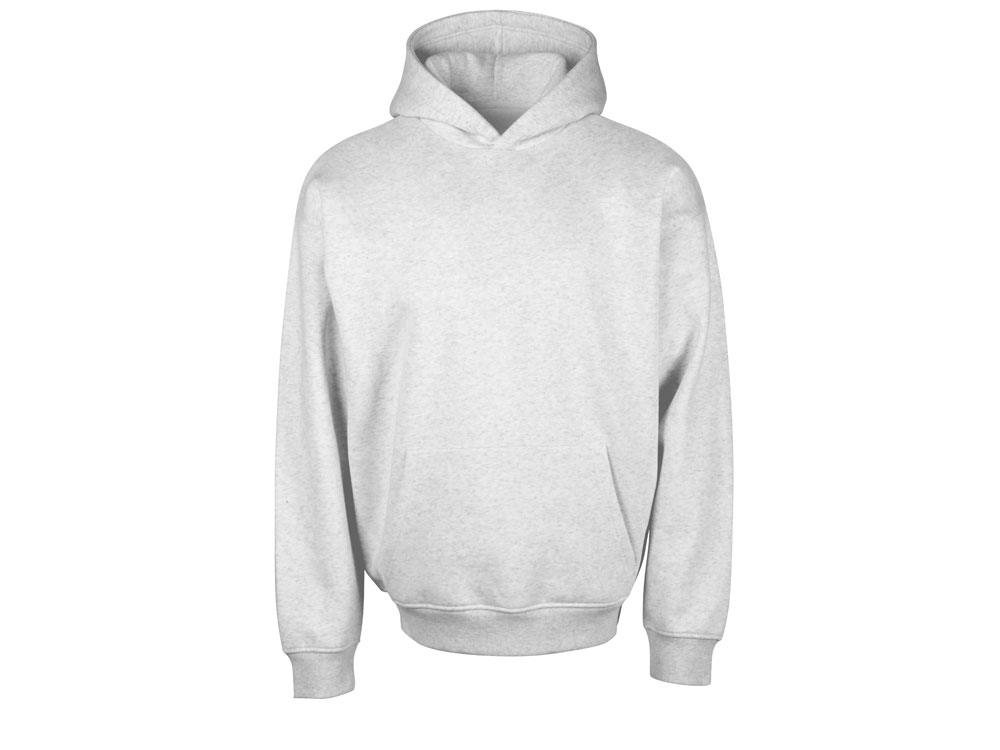 Толстовка с капюшоном оверсайз Berlin унисекс, белый меланж-8