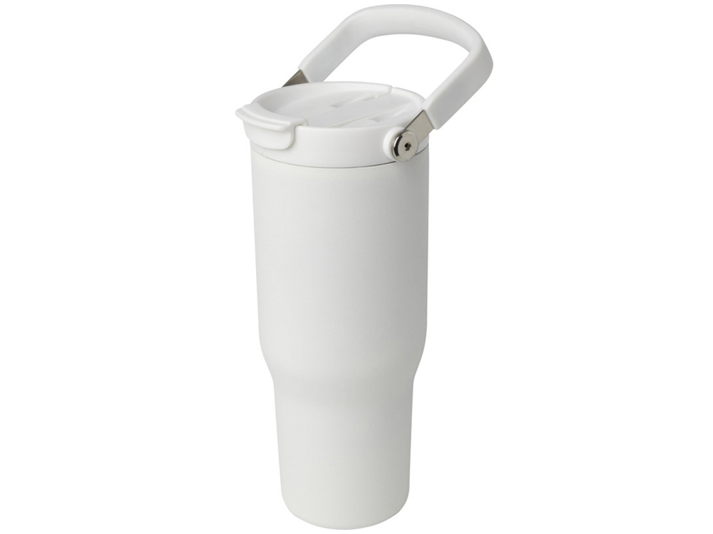 Термостакан Bronx объемом 900 мл из меди и переработанной нержавеющей стали, сертифицированной по стандарту RCS, с вакуумной изоляцией и крышкой с двойной функцией - Белый-5