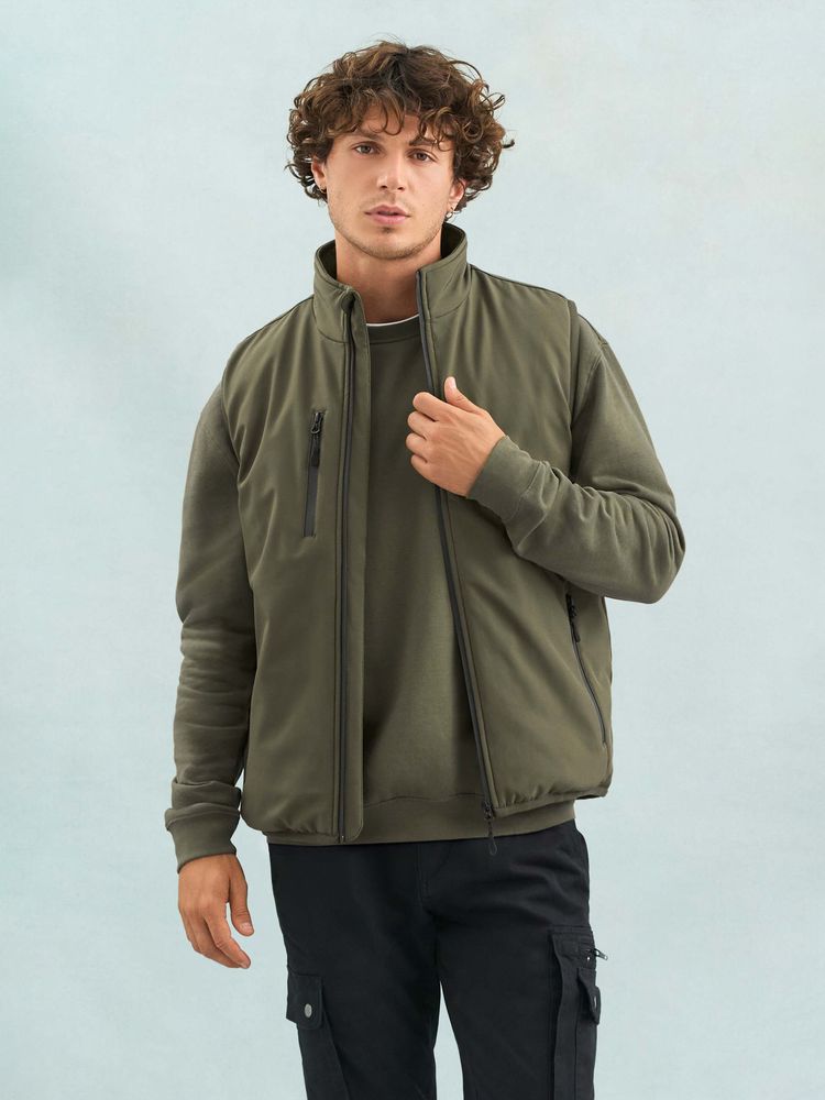 Жилет софтшелл унисекс Falcon BW, темный хаки-3