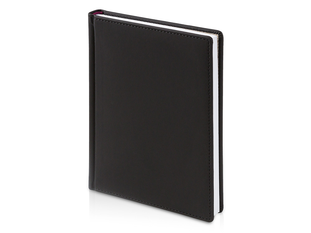 Ежедневник А5 датированный Velvet 2026, черный-0