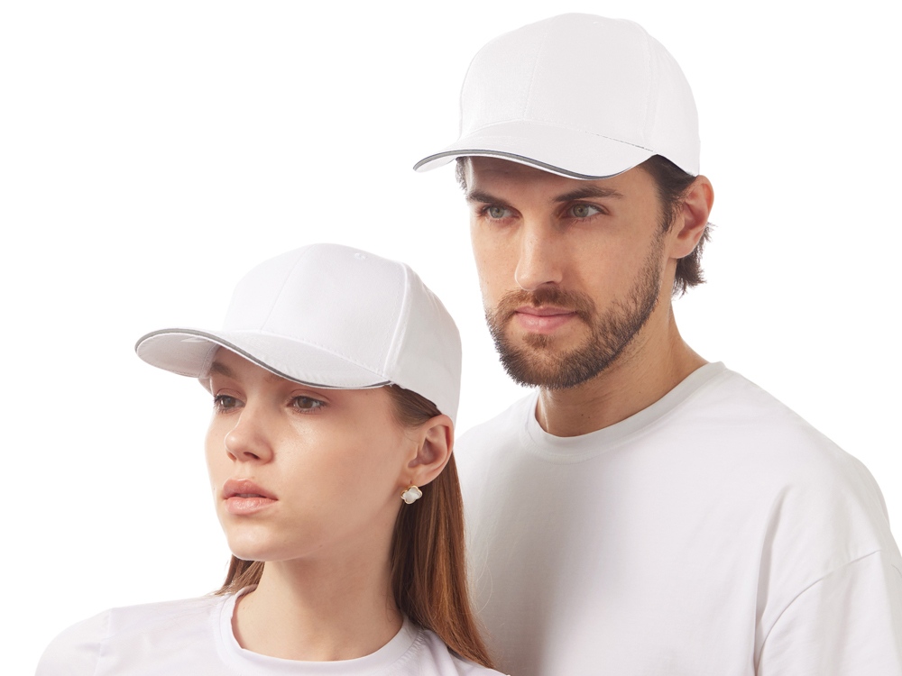 Кепка со светоотражающим кантом, белый-0