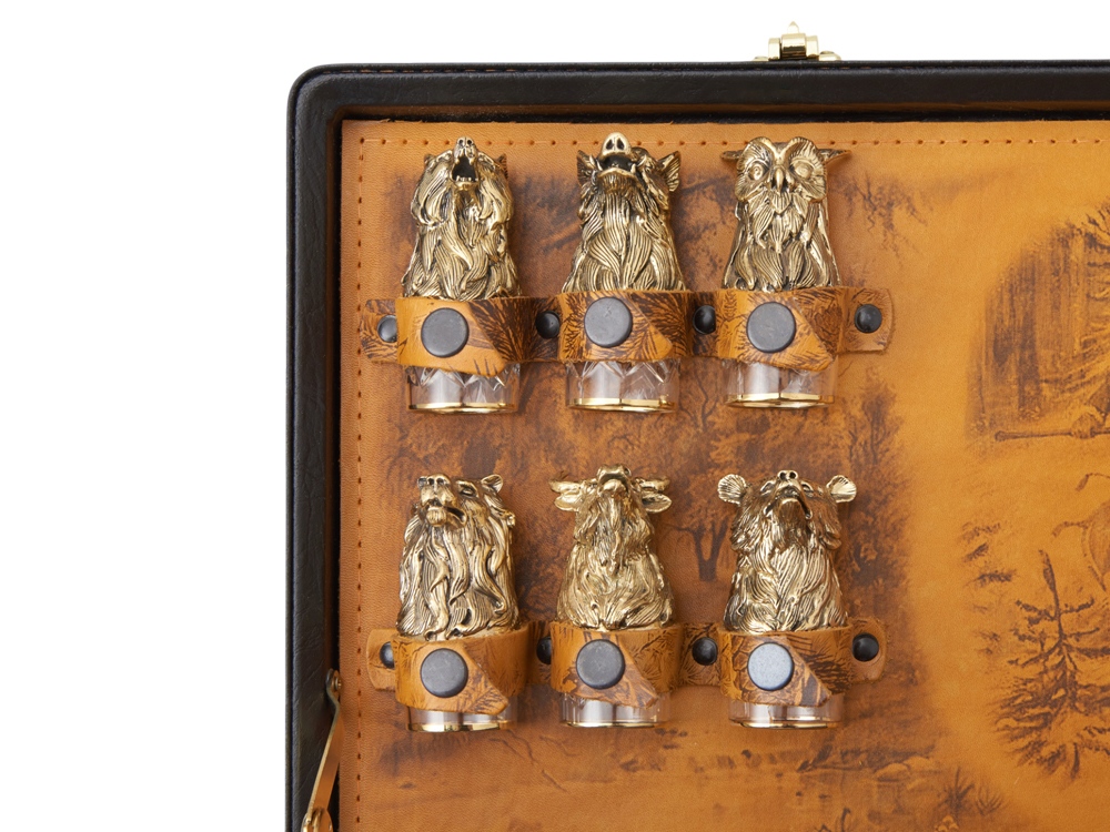 Подарочный набор Королевская охота, коричневый-4