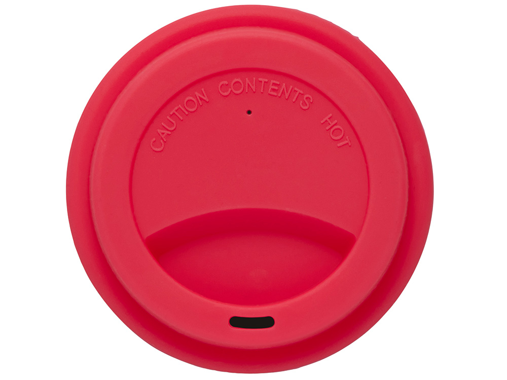 Стакан с силиконовой крышкой Cafe, розовый-3