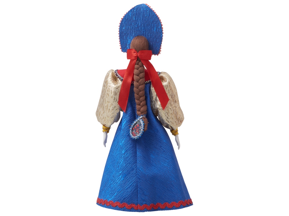 Подарочный набор: кукла фарфоровая, мед, синий-17