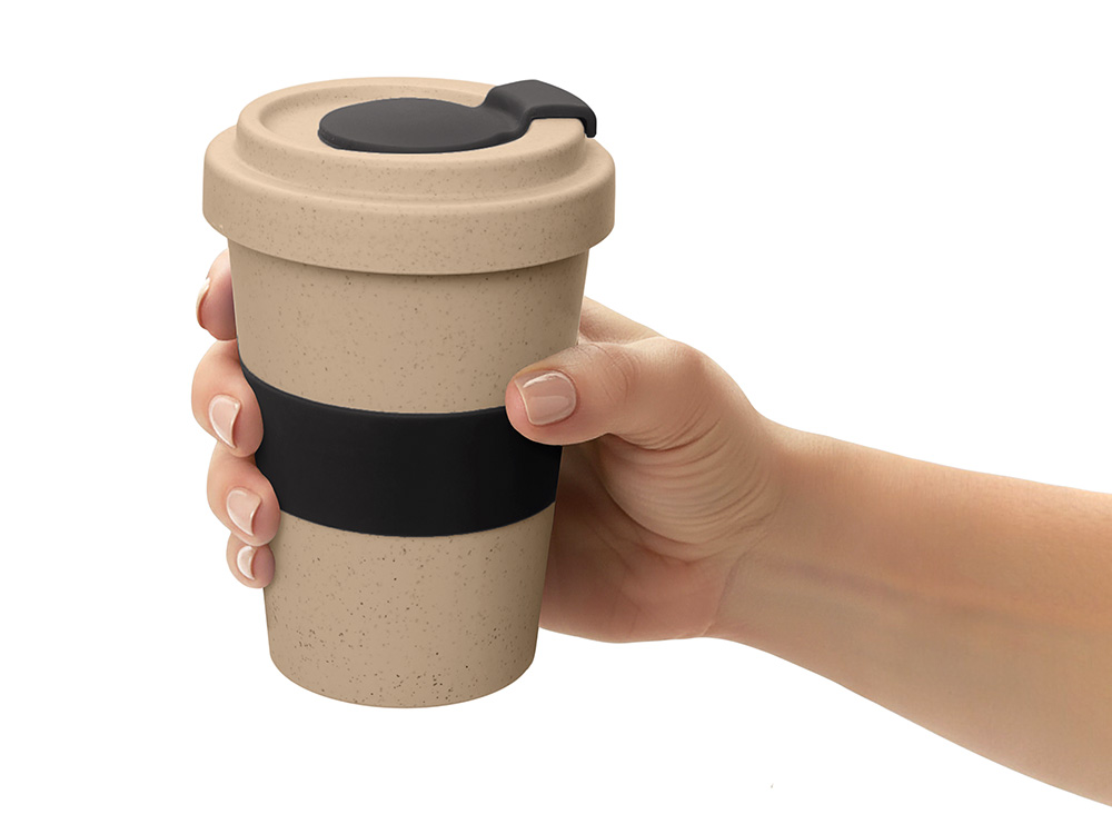 Стакан из пшеничного волокна Flava, черный-5