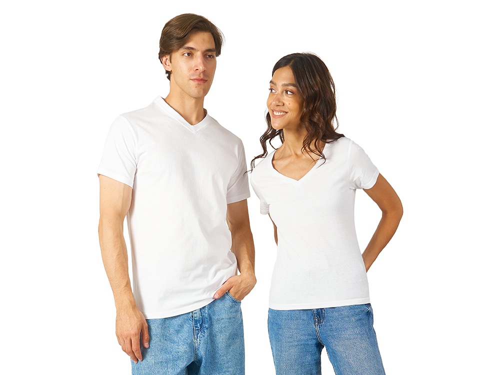 Футболка Heavy Super Club мужская с V-образным вырезом, белый-4