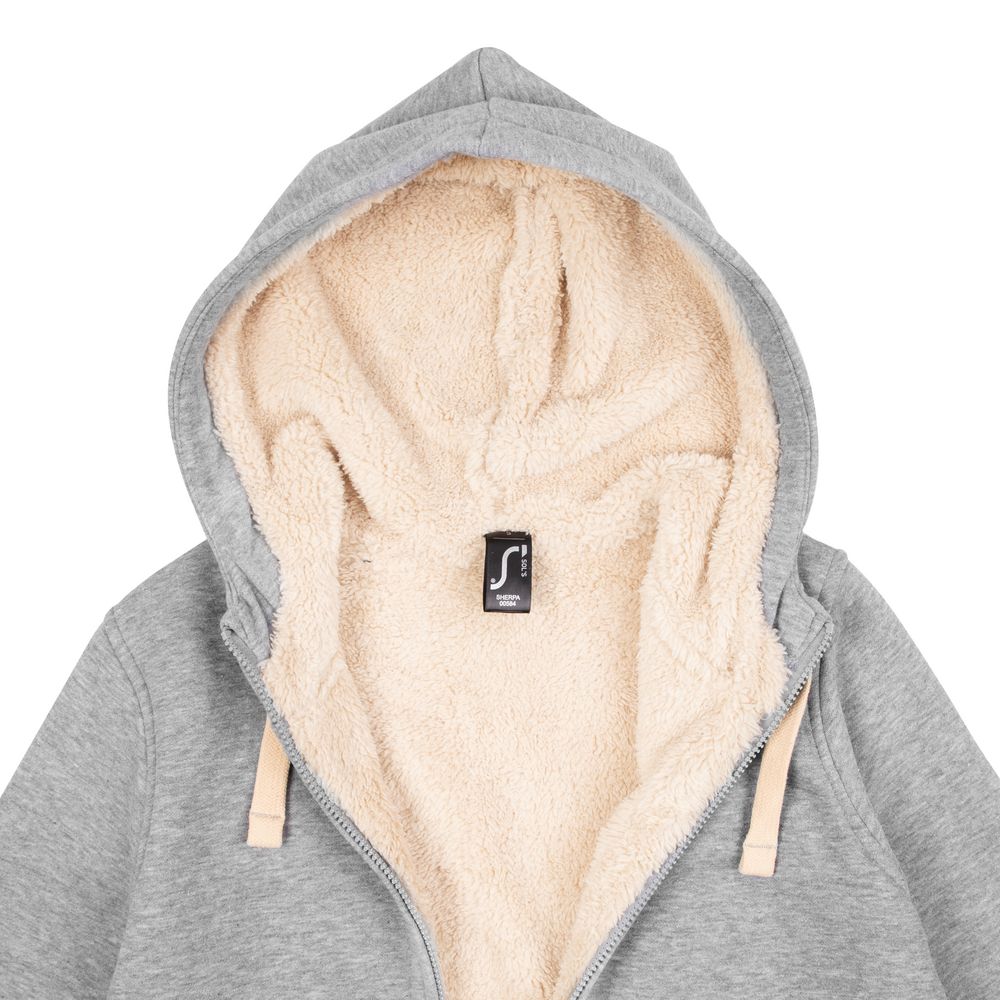 Толстовка унисекс на молнии Sherpa 280, серый меланж-3