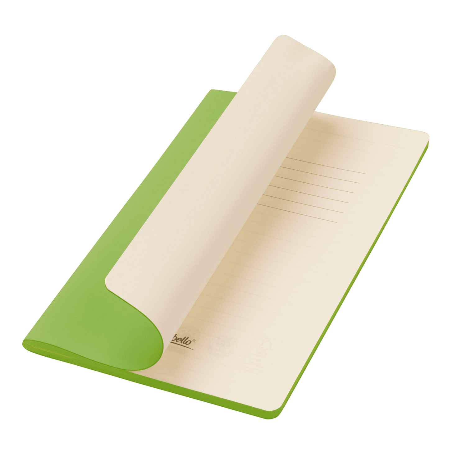Блокнот Alpha slim, салатовый-0