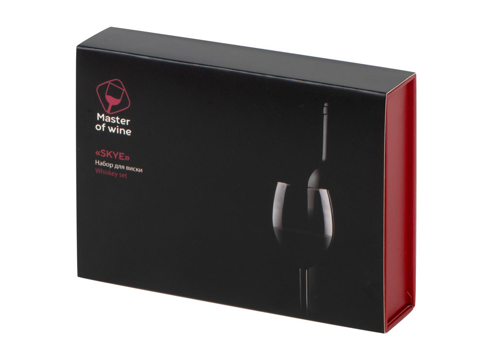 Набор для виски Skye со стальными охлаждающими камнями, щипцами, мешочком в коробке, кашированной картоном-8