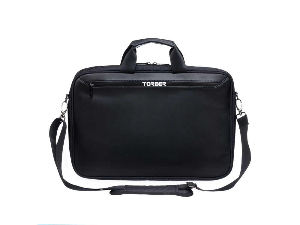 Сумка для ноутбука TORBER VOYAGE 15.6'', черный, нейлон/микрофибра, 43 х 5 х 29 см, 6л-5