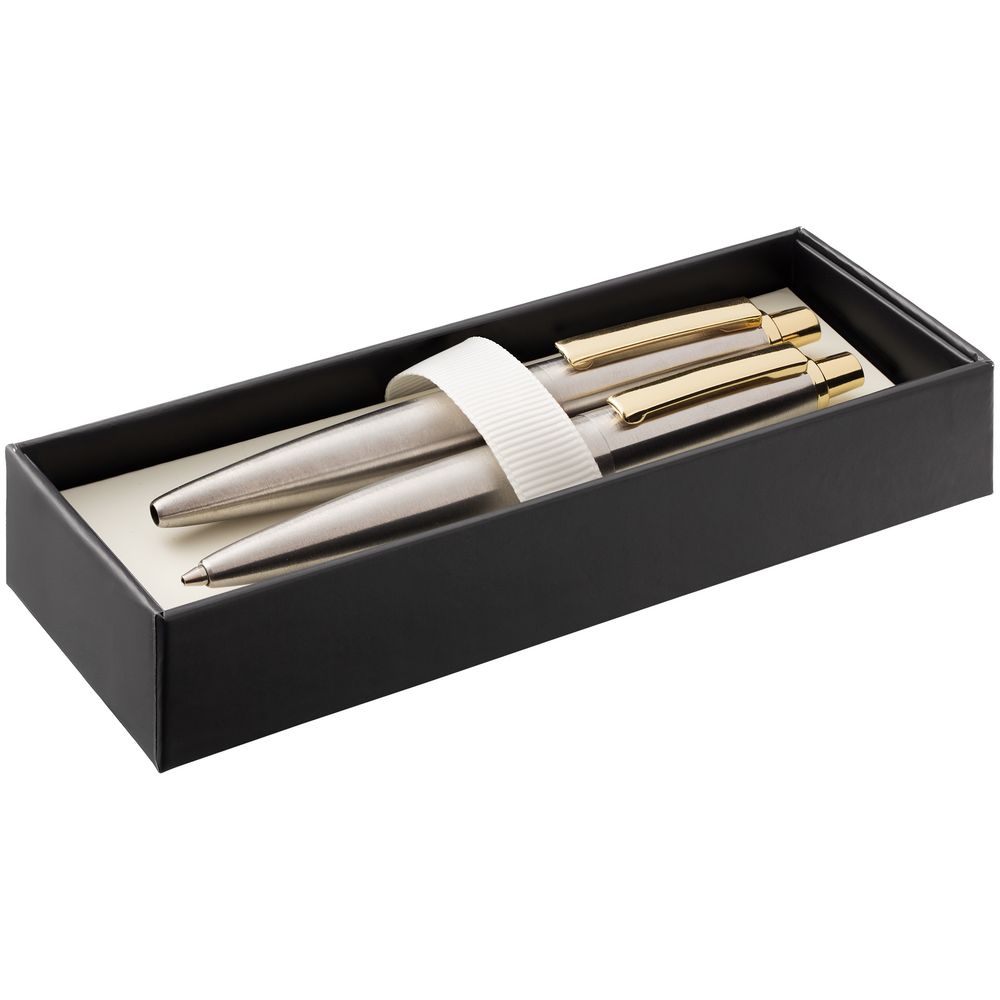 Набор из механического карандаша и ручки Poetica, золотистый-0