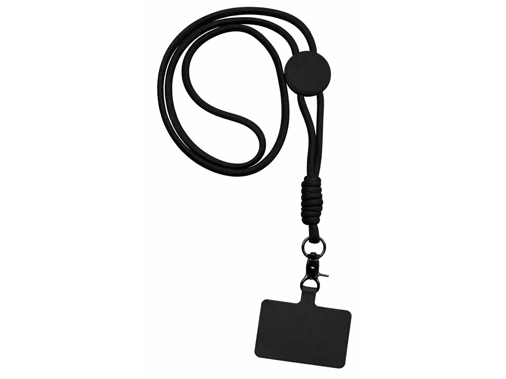 Ремешок на шею для телефона Нэко, черный-0