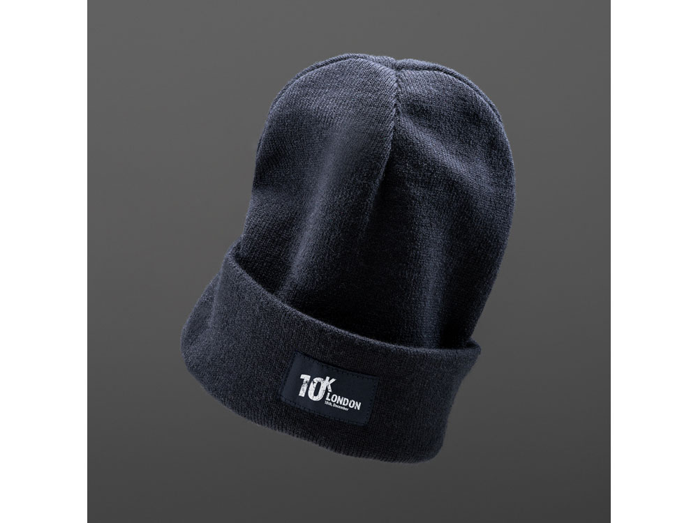 Вязаная шапка BULNES из двухслойного акрила, темно-синий-3