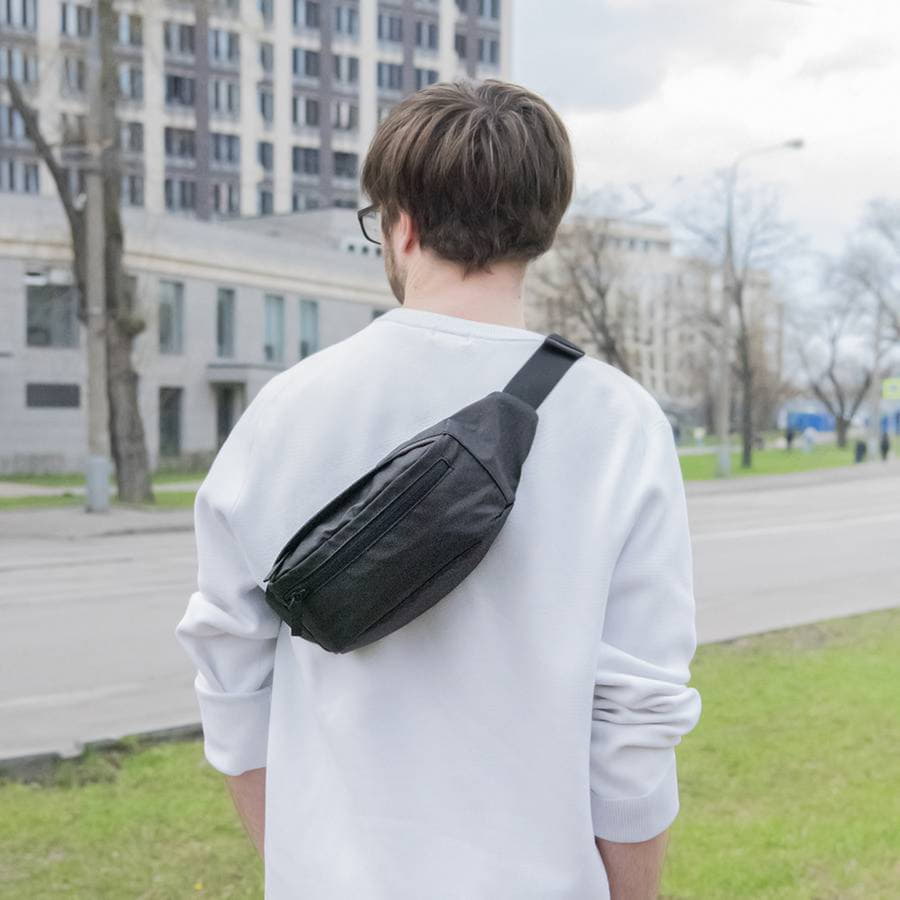 Сумка на пояс SIN, черный, 37х13х8 см, 100% полиэстер, черный-9