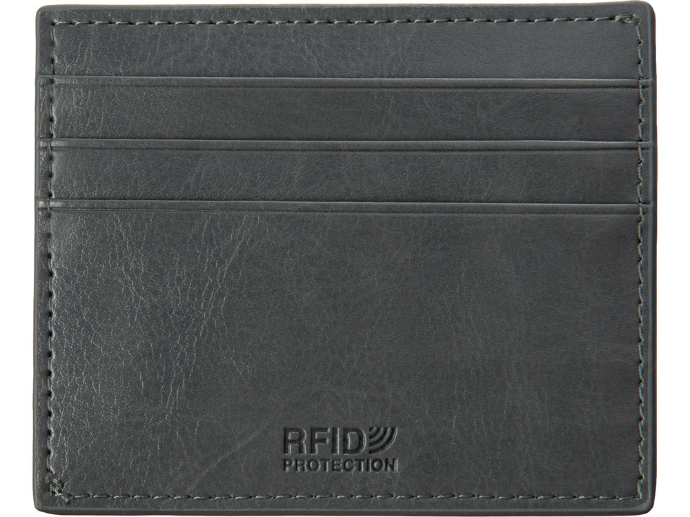 Картхолдер для 6 пластиковых карт с RFID-защитой Fabrizio, серый-4