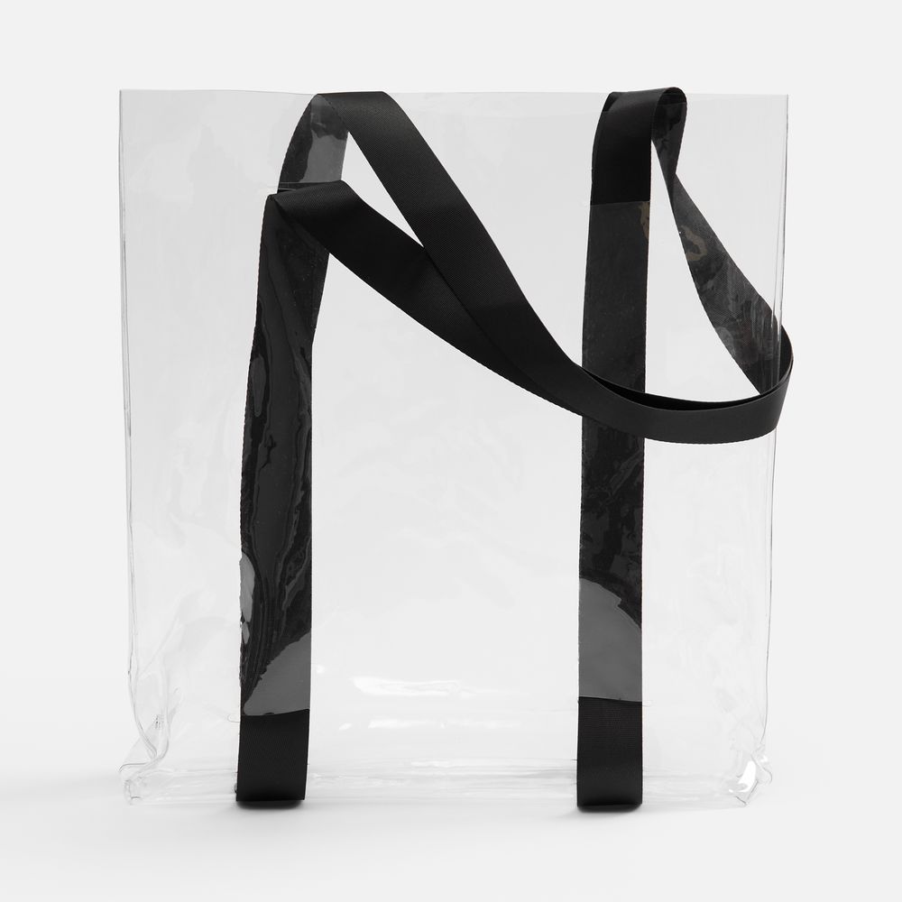 Шопер Clear Fest, ver.2, прозрачный с черными ручками-1