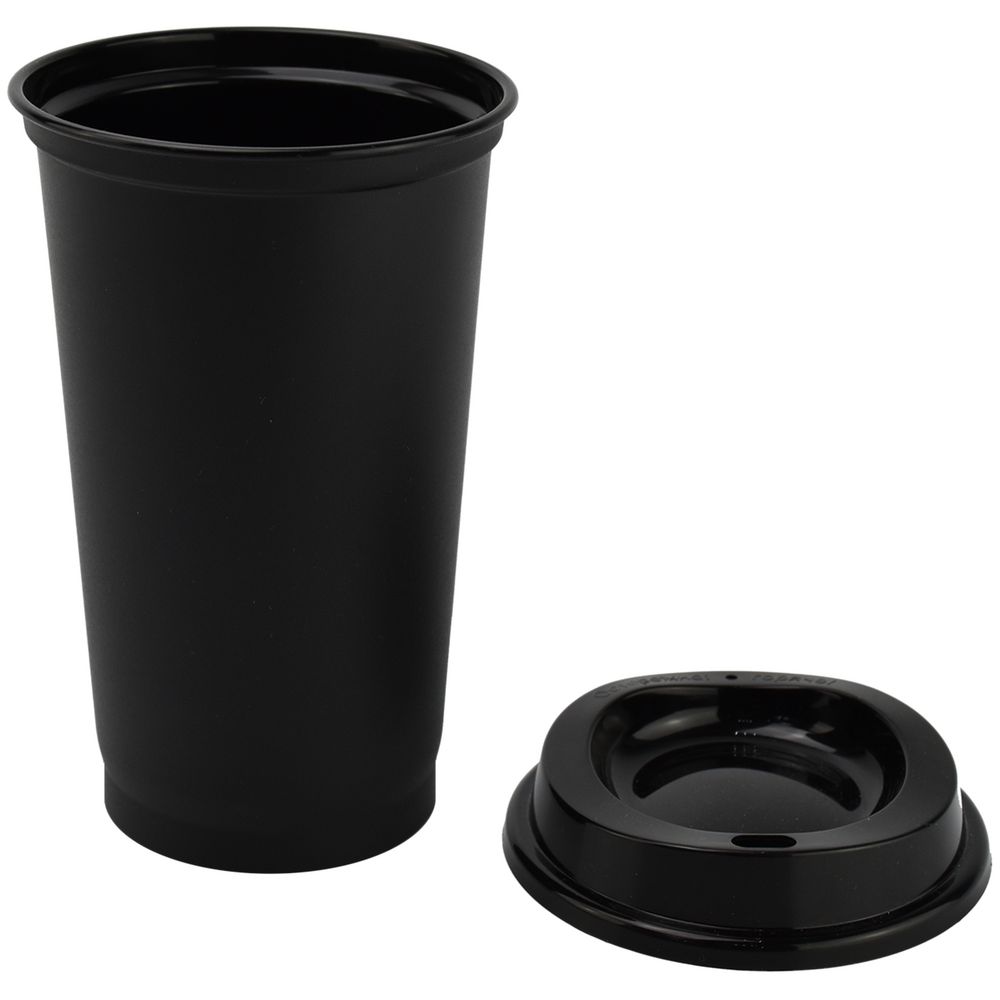Стакан с крышкой Color Cap Black, черный-2