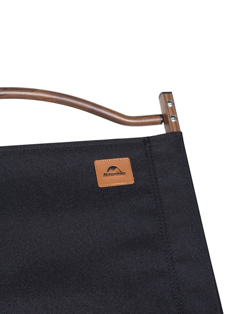 Стул MW02 складной, черный, темное дерево-2