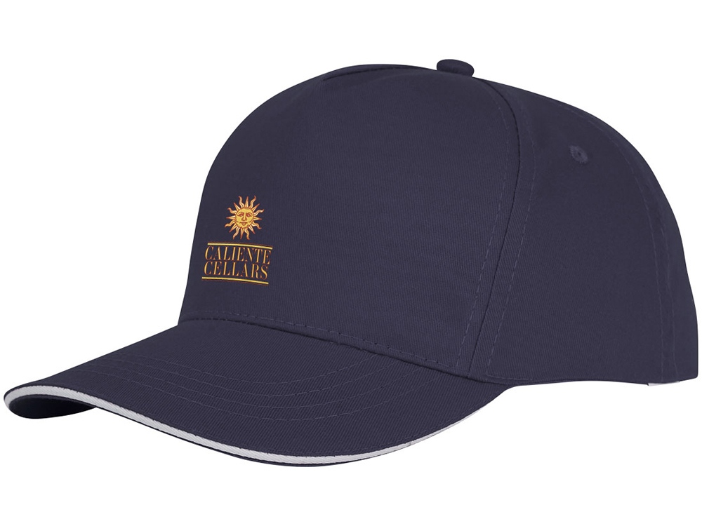 Пятипанельная кепка-сендвич Ceto, темно - синий-3