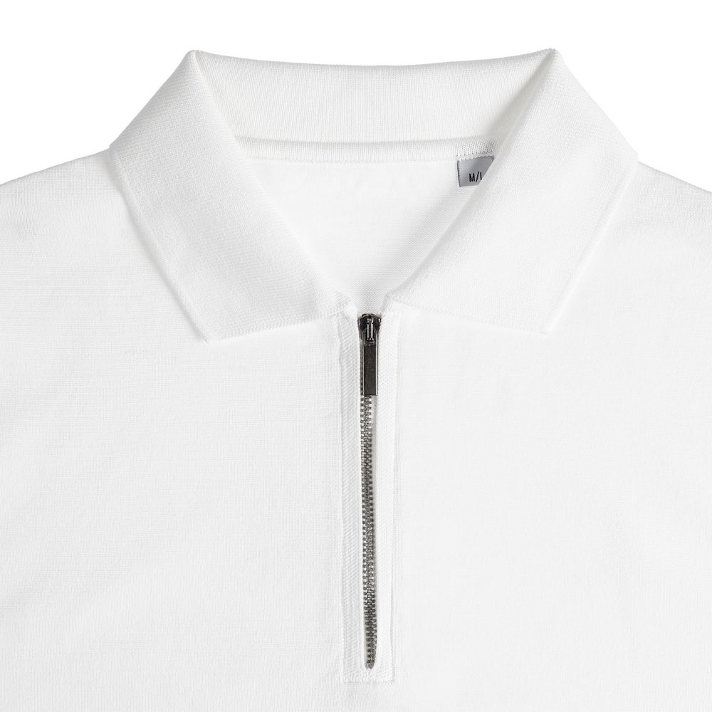 Рубашка поло мужская с длинным рукавом Terrazzo, белая-4