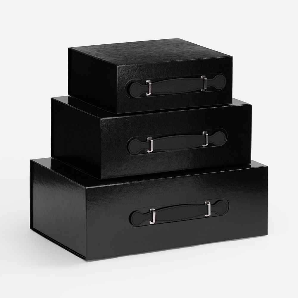 Коробка складная Holdfold, L, черная-3