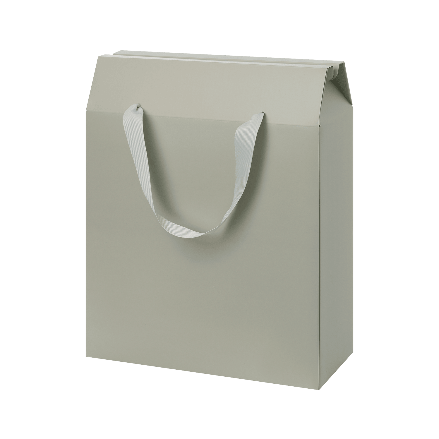 Подарочная коробка-пакет универсальная большая, серая-0