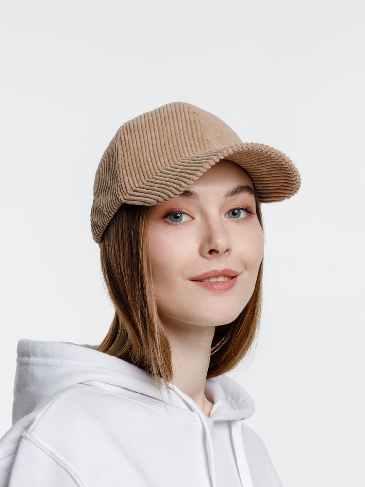 Бейсболка Soft Core, бежевая-4