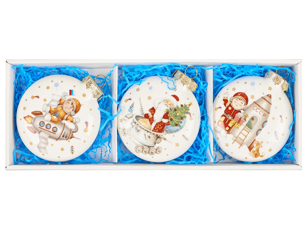 Набор новогодних игрушек, 3 шт-3