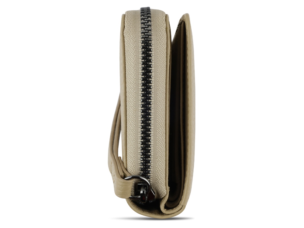 Кошелёк женский BUGATTI Elsa, с защитой RFID, песочного цвета, воловья кожа/полиэстер, 15,5х3х9,5 см-4