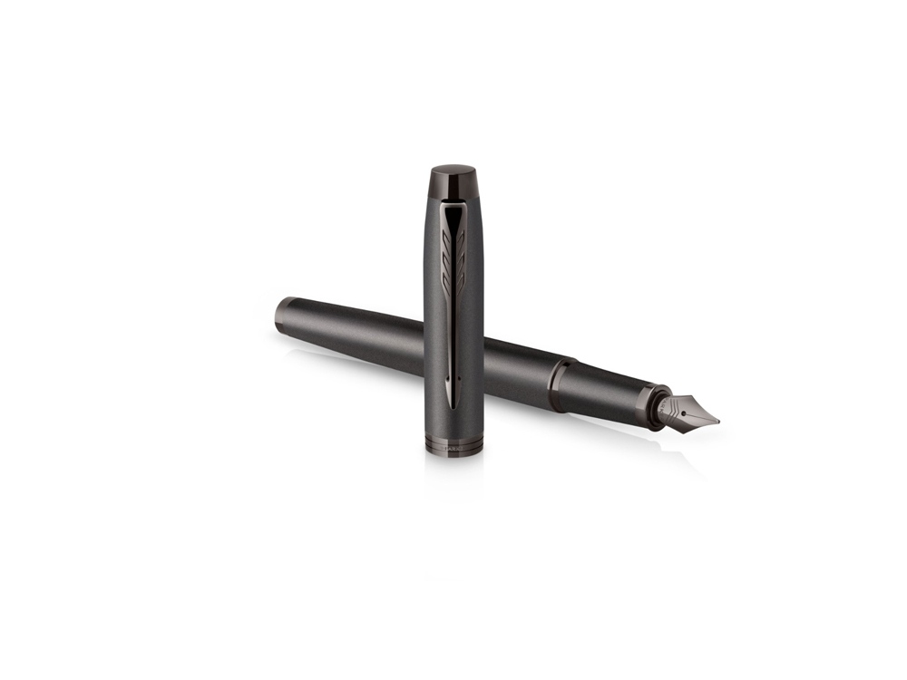 Перьевая ручка Parker IM Monochrome Black, перо:F, цвет чернил: blue, в подарочной упаковке.-2