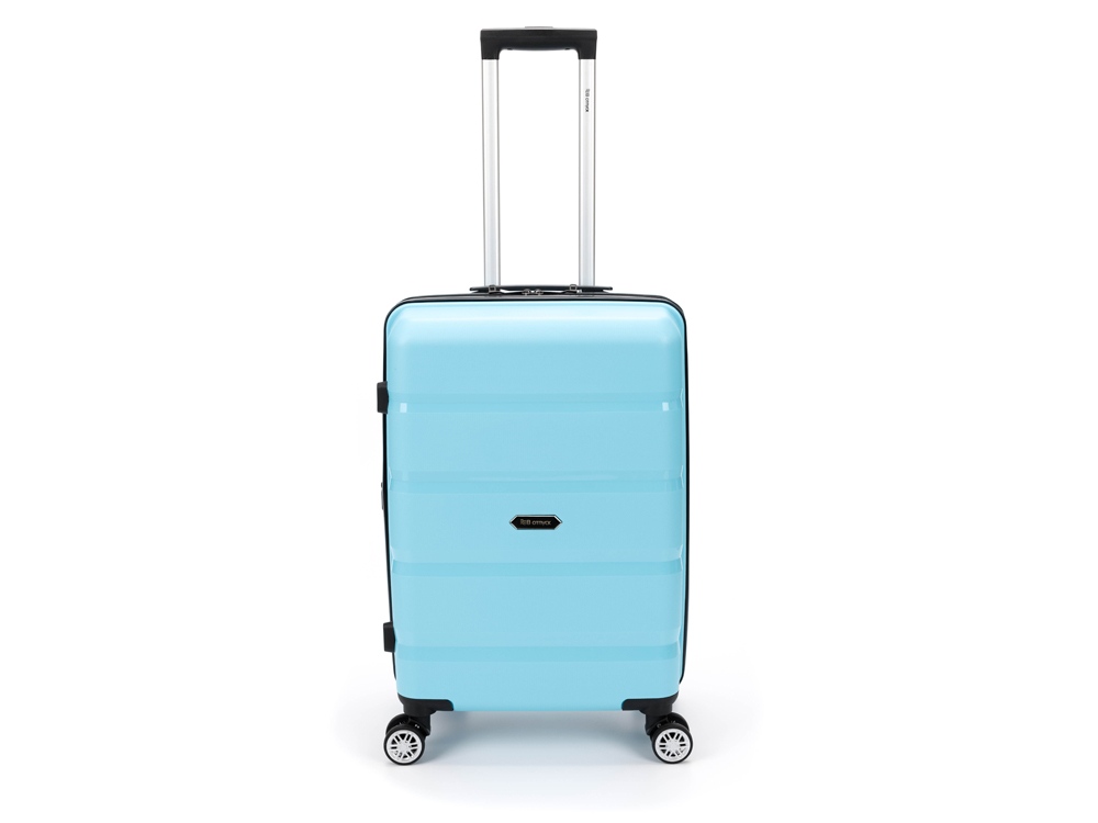 Чемодан TORBER В Отпуск, бирюзовый, полипропилен, 40,5 х 25 х 62,5 см, 55 л-9